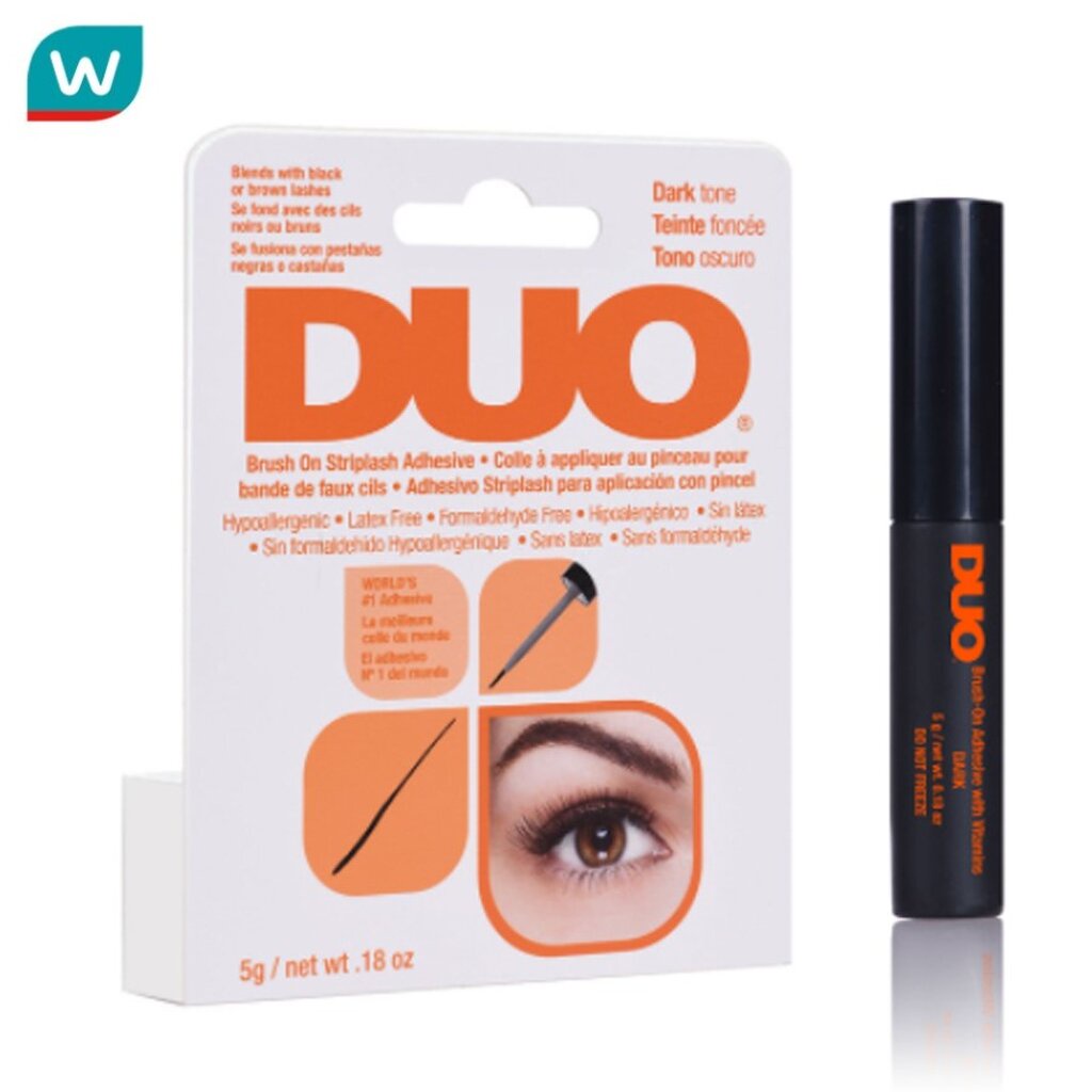DUO ดูโอ้ บรัชออน แลช แอดฮีซีฟ วิท วิตามิน กาวติดขนตาปลอม 5ก. #ดาร์ก โทน