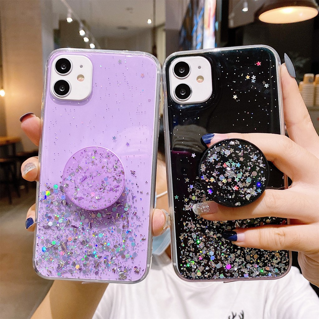Custodia Per Redmi 9 / Redmi 9 Prime / Poco M2 Con Protezione In Vetro Temperato – Fiore Viola, Antiurto Militare