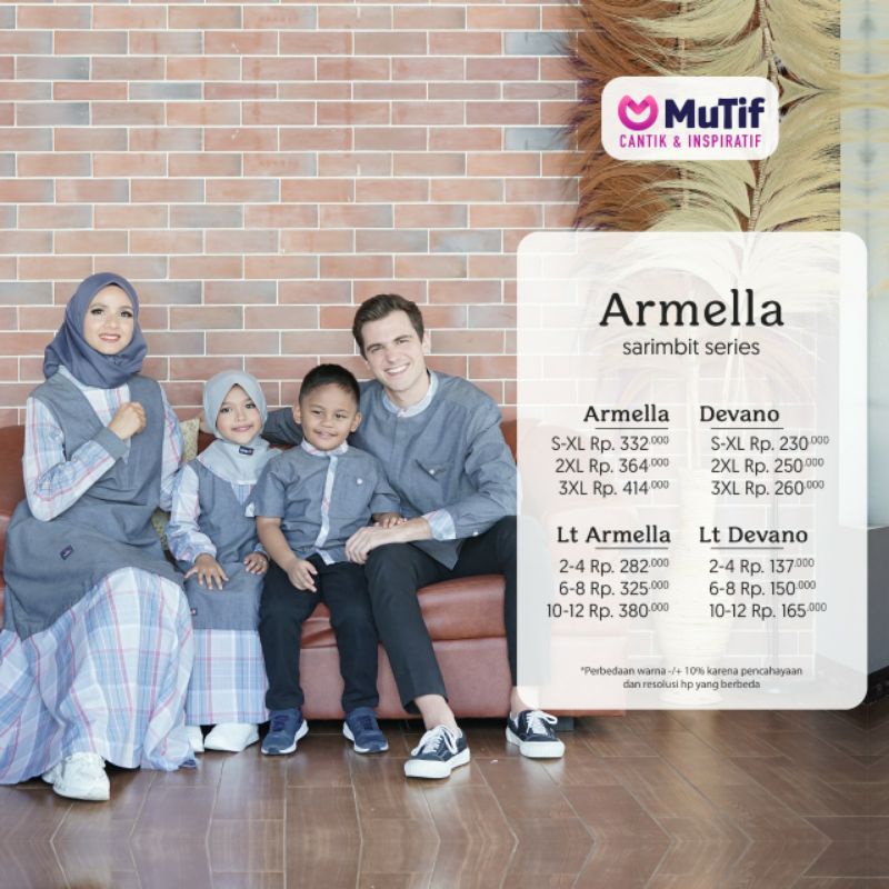 Mutif Sarimbit Armella Folkstone สีเทา Mutif Armella Mutif Man Devano Little Mutif Armella Little Mu