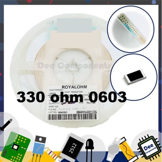 330 Ohm 0603 ±1% 100 mW ±100ppm/℃ 0603WAJ0331T5E ROYAL OHM  1-A2-15 (ขายยกแพ็ค 1 แพ็ค มี 100 ชิ้น)