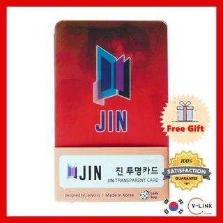 BTS JIN อะคริลิคโปร่งใส โฟโต้การ์ดคุณภาพสูง ชุด 25pcs