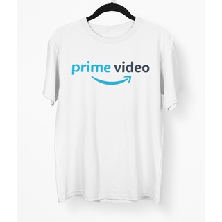 คอตต้อนคอกลมเสื้อยืด Unisex รุ่น Prime Video T-Shirt สวยใส่สบายแบรนด์ Khepri 100%cotton comb รีดทับลายได้เลย ไม่ยืดไม่หด