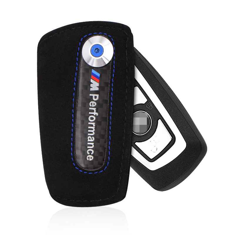 ✨พร้อมส่ง✨ กระเป๋าใส่กุญแจ คาร์บอนไฟเบอร์หนังนิ่ม BMW Key Bag 1 Series 3 Series 5 Series 7 Series GT X5 X4 X6 F10 F20 F30 F10 Carbon Fiber Suede Key Case