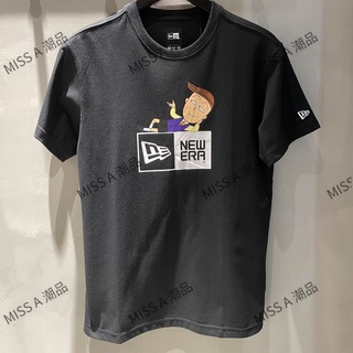 [S-5XL]Newera เสื้อยืดลําลอง แขนสั้น คอกลม พิมพ์ลายการ์ตูน Niu Yihua Cherry Maruko สีดํา และสีขาว สําหรับคู่รัก