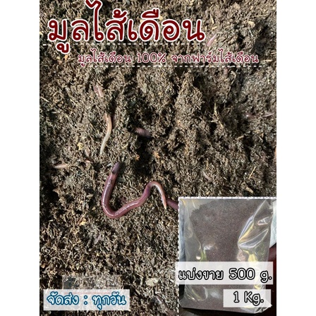 มูลไส้เดือน100%แบบแห้ง ไม่แฉะ ไม่เป็นก้อน( โปรใหม่จ้า )สดจากฟาร์มไส้เดือน พร้อมส่งทุกวัน