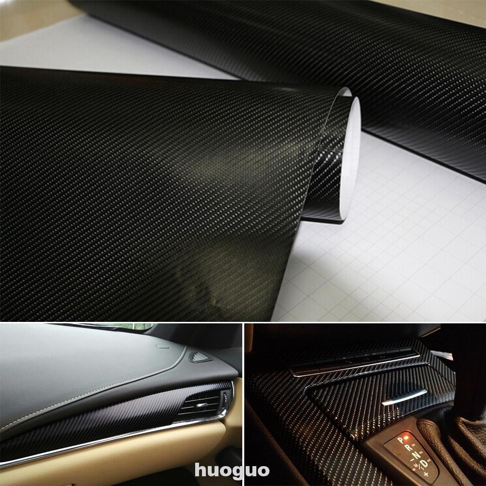 4D Car Carbon Fiber Sticker Sheet Roll Film Durable Resistant Vehicle
