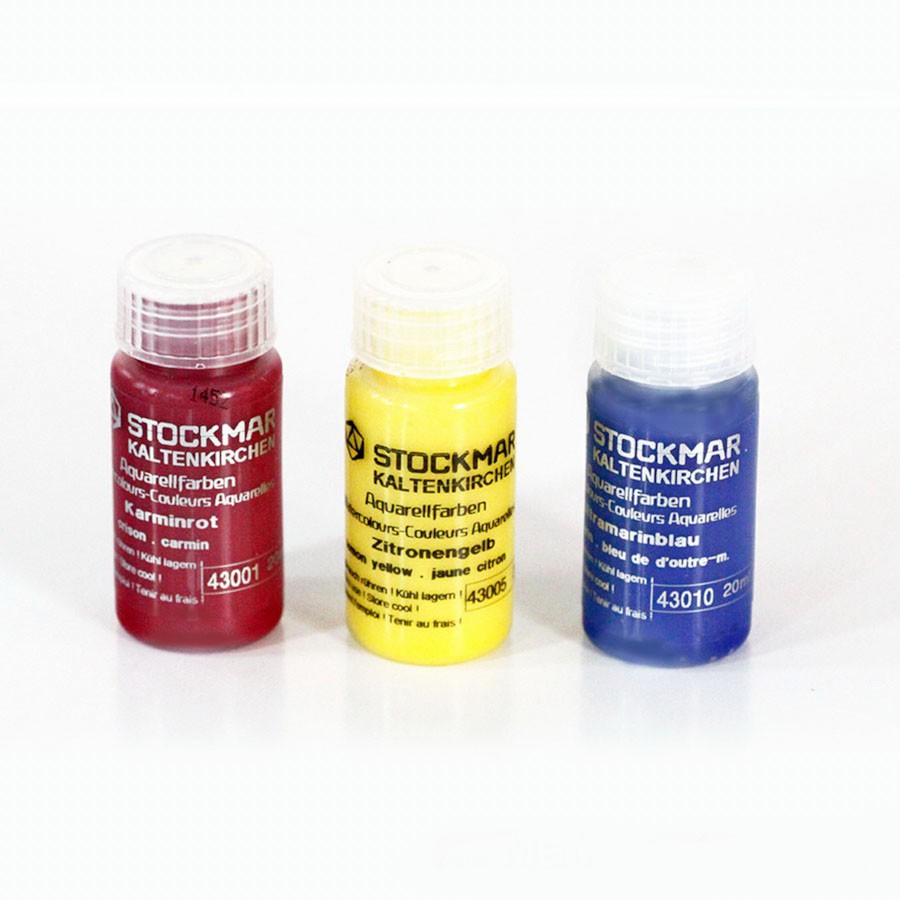 สต้อกมาร์  ชุดสีน้ำ Kindergaten แม่สี 3 สี ขนาดเล็ก ขวดละ 20 มล. (รวม 120 มล.) 