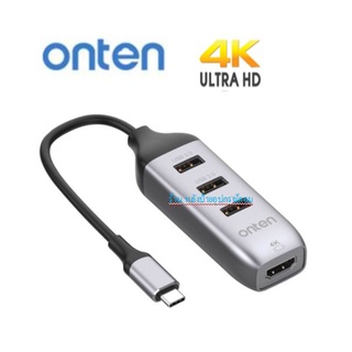 Onten New USB-C to HD  Adapter with USB 3.0 Hub 3ช่อง otn-95118h