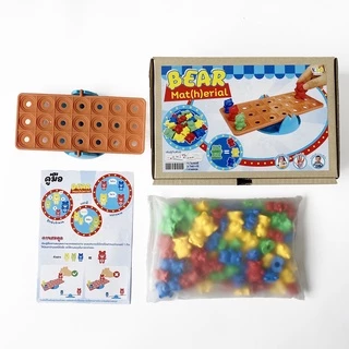 เกมนับเลข แยกสี เปรียบเทียบขนาด น้ำหนัก หมี+คานสมดุล (Bear Matherial) KP