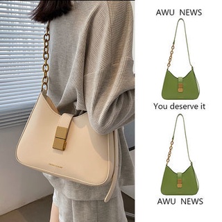 🔥Hot Sale/Underarm Bag Chain Bag Women 2022 New Lock Buckle Shoulder Crossbody Baguette Bag