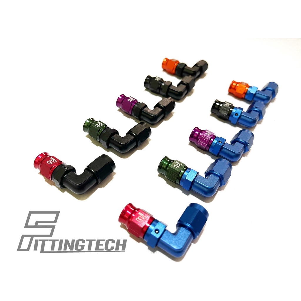 หัวฟิตติ้ง Ftech แท้100% an3 ข้อต่อสายเบรค งอ90