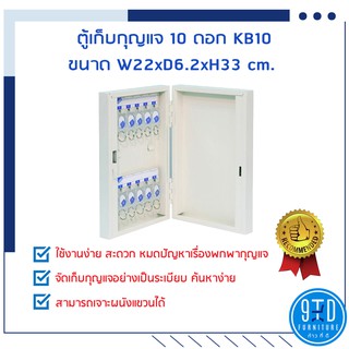 ตู้เก็บกุญแจ 10 ดอก KB10 กล่องกุญแจ ตู้เก็บกุญแจ กล่องเก็บลูกกุญแจ ตู้กุญแจ แถมฟรีป้ายแขวน ##ออกใบกำกับภาษีได้##