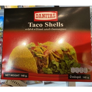 ดานิตาส์ ทาโก้เชลล์ แผ่นข้าวโพดทอดกรอบ 140g. Danitas Taco Shells