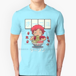 T-shirt  Ramen T Pure Jiji Porco Rosso Princess Mononoke Kaonashi Yokai Spirited Away Ponyo San Aaka MatryoshkaS-5XL