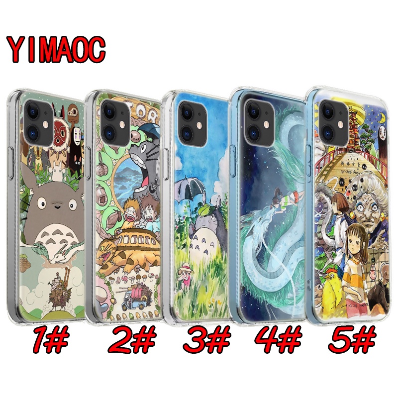 เคส TPU นิ่ม ลายอนิเมะ Totoro Spirited Away Ghibli 66TP สําหรับ iPhone 6 6S 7 8 Plus X XS XR 11 Pro Max