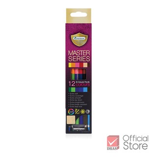 ราคาMaster Art สีไม้ ดินสอสีไม้ 2 หัว 12 สี รุ่นมาสเตอร์ซีรี่ย์ จำนวน 1 กล่อง