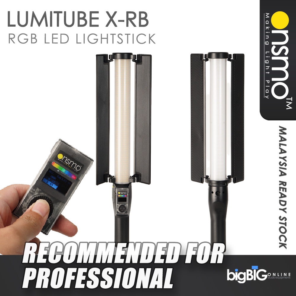 Onsmo Lumitube X-RB RGB LED Light Stick มือถือสําหรับถ่ายภาพ (สว่างกว่า Godox LC500R และพร้อมรีโมทฟร