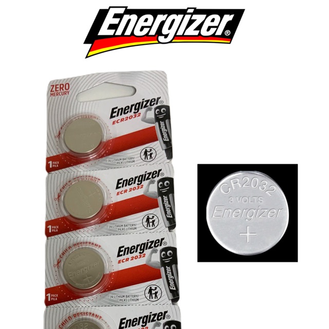 Energizer CR2032 (3V) Lithium Battery แบตเตอรี่อิเล็คทรอนิกส์ ถ่านใหม่ ของแท้ แพคละ5ก้อน