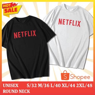 เสื้อยืดคอกลมสกรีนลาย NETFLIX LOGO