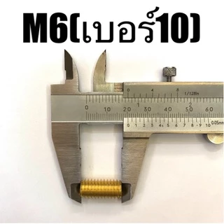 พร้อมส่ง เกลียวทองเหลือง ( M6 เบอร์10 / M8 เบอร์12 / M10 เบอร์14 ) ตัวหนอน ทองเหลืองแท้ น็อตซ่อมเกลียว ตัวหนอนซ่อมเกลียว