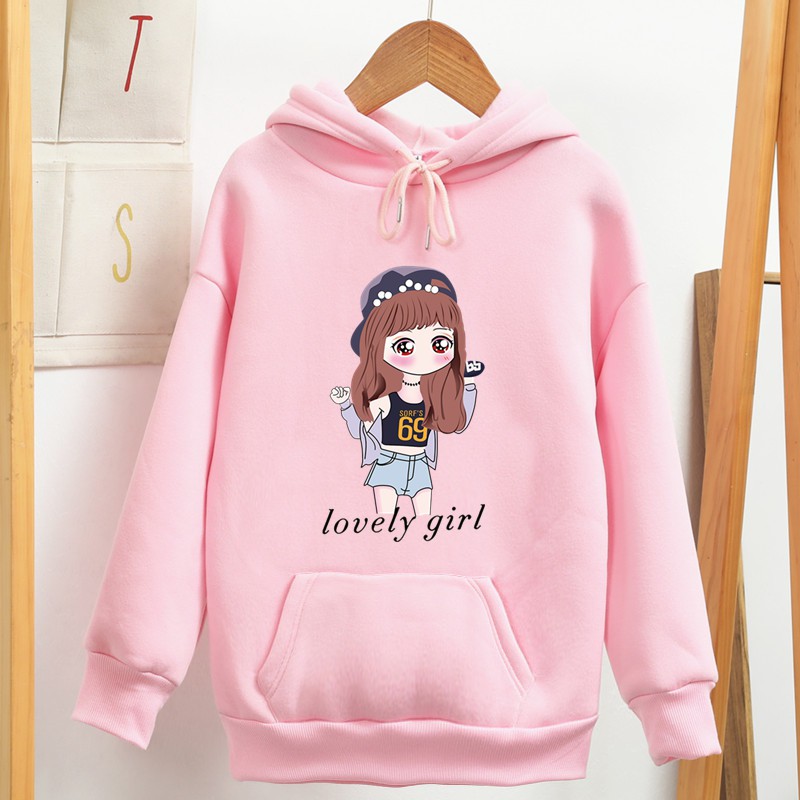 BK-236-LONG เสื่อแขนยาวมีฮูต พิมพ์ลายการ์ตูนน่ารัก มีไซส์ครบ สีให้เลือก เสื้อกันหนาวแฟชั่นเกาหลี