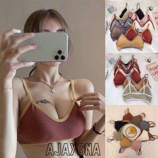 พร้อมส่ง✨เสื้อในผู้หญิง รุ่นBRA08 สปอร์ตบราไร้ขอบ ไร้โครง ฟรีไซส์ มีหลากสีให้เลือก