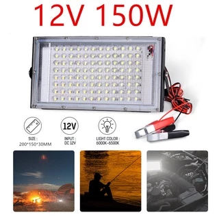 สปอตไลท์ ไฟสว่าง Spotlight LED 100W/150W/200W DC 12V-85V (ใช้ไฟ12V-85V) IP65 แสงขาว/แสงเหลือง สายยาว2เมตร