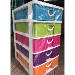 [ขายส่ง6ชุด] ลิ้นชักใส่เอกสาร ขนาด A4 5 ชั้น (25*35*45 cm)