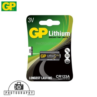 ถ่าน GP CR123A Lithium 3V. 123A ,ถ่านอัลคาไลน์ CR123A