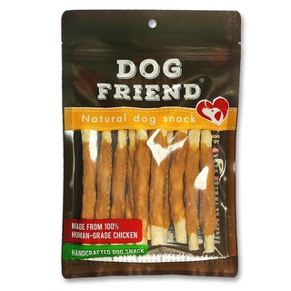 Dog Friend ขนมสุนัข ไก่เคลือบ ครันชี่โรล 130 กรัม x 2 ซอง