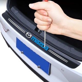สติ๊กเกอร์คาร์บอนไฟเบอร์ติดกันชนหลังรถยนต์สําหรับ Mazda 2 3 6 Cx5 Cx3 Cx30 Cx-7 Auto Accessories 2020