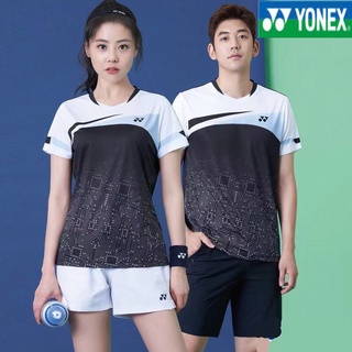 Yonex เสื้อผ้าแบดมินตัน แห้งเร็ว เสื้อผ้ากีฬา ปิงปอง เสื้อผ้าเทนนิส ระบายอากาศ สําหรับผู้ชายและผู้หญิง คู่แข่ง เสื้อผ้า