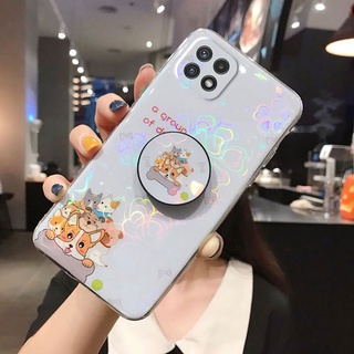 เคสโทรศัพท์ ซัมซุง Samsung A22 A02 A02S M02 5G เคสซิลิโคนนิ่ม การ์ตูนหมีวินนี่น่ารัก เคส Samsung Galaxy A22 5G Case Cover ดีไซน์ซากุระแวววาว