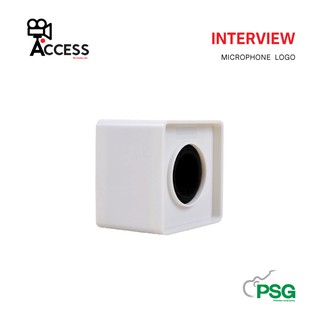 ACCESS INTERVIEW MICROPHONE LOGO -White