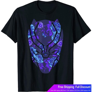 เสื้อยืดลำลอง Marvel Avengers Black Panther Floral Mask T-Shirt T-Shirt