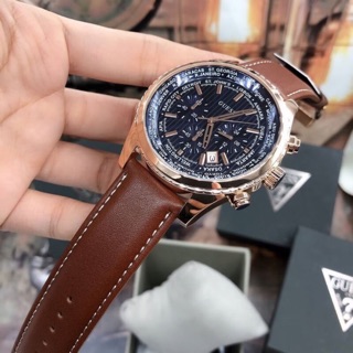 Mens W0500G1 Honey Brown Chronograph Watch with Blue Dial &amp; Date Function