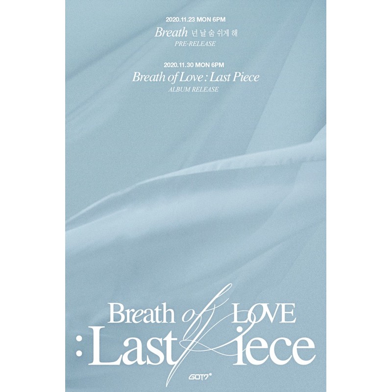 Pre-Order พร้อมส่ง ของแถมรอบพรี ครบ 갓세븐 (GOT7) 4th album - Breath of Love : Last Piece