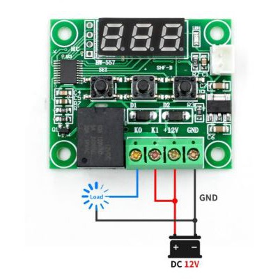 XH-W1209 ตัวควบคุมอุณหภูมิ พร้อมจอแสดงผล 7 Segment สีแดง DC12V+ntc เซนเซอร์ - รูปที่ 2