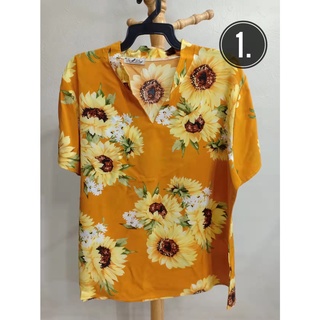 🌸พร้อมส่ง🌸 เสื้อผ้าผู้ใหญ่ เสื้อผู้หญิง (เสื้อคอวี) ลวดลายสวย ผ้าบางใส่สบาย ผ้าไม่ยืด ขนาดฟรีไซส์  S-05