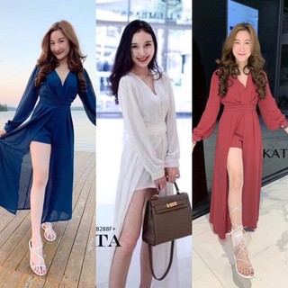 🚛 พร้อมส่ง เสื้อผ้าราคาส่ง ถูกๆๆ จร้าา !!! 🛍  ราคา  240  บาท   Jumpsuit ชุดจั้มสูทขาสั้น แขนยาว แต่งแขนพองๆ ด้านในเย็บ