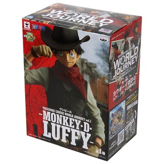 💥 [ มือหนึ่ง งานแท้ ญี่ปุ่น ] Treasure Cruise World Journey Vol.1 Monkey D Luffy ลูฟี่ ขนาดกล่องสูง 8" วันพีช Onepiece