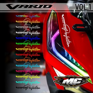 สติกเกอร์เลเซอร์โฮโลแกรม สีทอง สําหรับรถจักรยานยนต์ Honda Vario MC Vol01