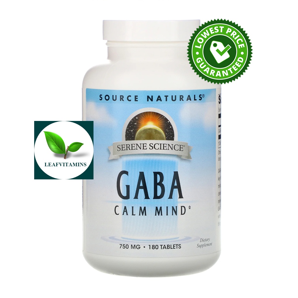Source Naturals GABA Calm Mind -750 mg. /180 Tablets