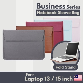 Business เคสกระเป๋าใส่แล็ปท็อป โน้ตบุ๊ก หนัง PU 13 15 นิ้ว อเนกประสงค์ สําหรับ MacBook Pro Air DELL HP ACER