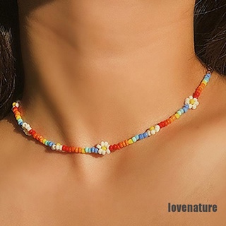 &lt;Lovenature&gt; เครื่องประดับ สร้อยคอลูกปัด ลายดอกไม้ แฮนด์เมด Diy