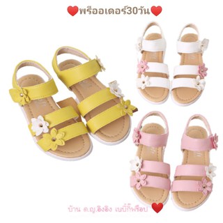 พร้อมส่ง ❤️แตะคาดดอกไม้ 14 - 22.3cm.รองเท้าเด็กผู้หญิง