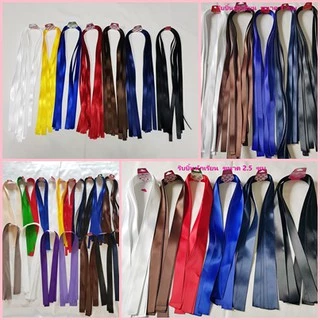 ริบบิ้นผูกผมนักเรียน โบว์ผูกผม โบว์เส้น ราคา / เส้น