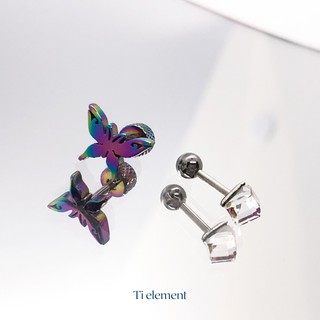 Ti element Butterfly จิวหู จิวสแตนเลส