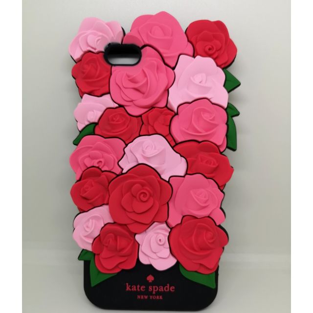 เคส iphone6/6s kate spade ซิลิโคนนิ่ม ลายดอกไม้ สีชมพู
