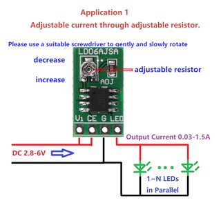 โมดูลบอร์ดควบคุม Dc 2 . 8-6 V 30-1500 Ma 1 . 5 A Led Pwm